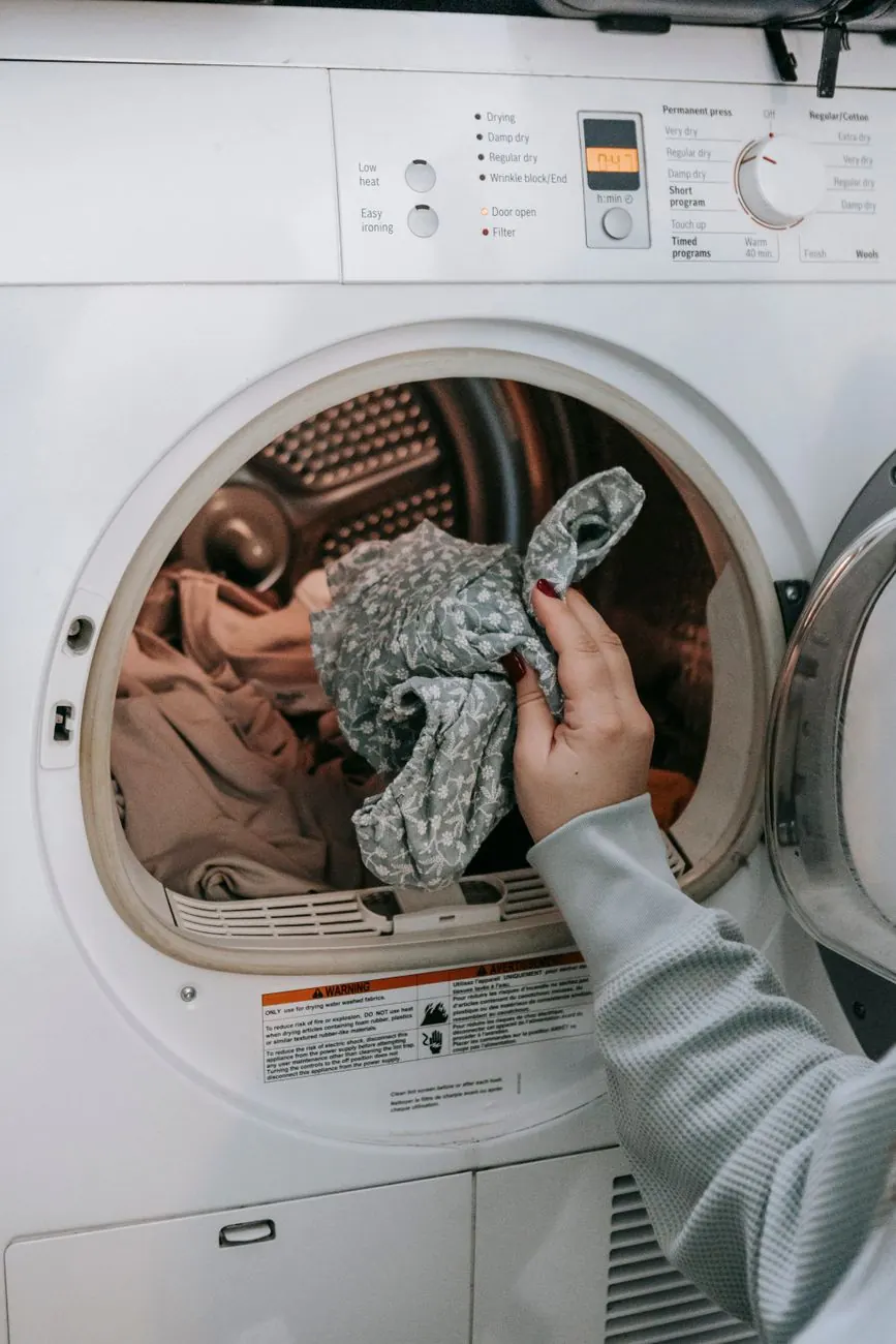 Dryer not heating repair service in a Decatur Georgia laundry room